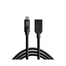 Tether Tools-TetherTools CUCA415-BLK TetherPro USB-C to USB Female Adapter (extender), 15' (4.6m) Black Cable