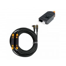 Tether Tools-Tether Tools TetherPro USB-C to USB-C Right Angle Adapter Pigtail 20" (50cm) High-Visibilty Orange